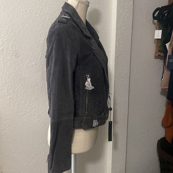 BLANKNYC Charcoal Morning Suede Moto Jacket - Picture 6 of 16